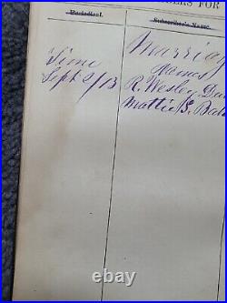 Antique 1872 James Porter DD Clergymans Vintage Pocket Diary & Visiting Book