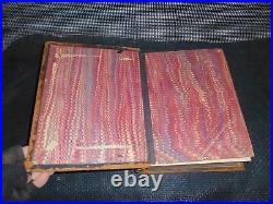 Antique 1874 ILLUSTRATED POLYGLOT FAMILY BIBLE Religious Prayer Book Old Vtg