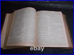 Antique 1874 ILLUSTRATED POLYGLOT FAMILY BIBLE Religious Prayer Book Old Vtg
