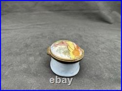 Antique 18th Century Bilston English Enamel Patch Box, Deer