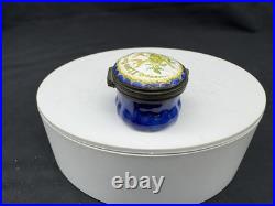 Antique 18th Century Bilston English Enamel Patch Box, I Love the Giver