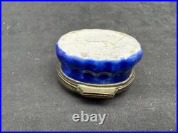 Antique 18th Century Bilston English Enamel Patch Box, I Love the Giver