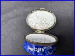 Antique 18th Century Bilston English Enamel Patch Box, I Love the Giver