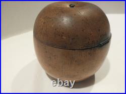 Antique 18th Century English George III Fruitwood Apple Form Tea Caddy 1790-1810