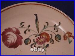 Antique 18thC English Creamware Floral Cup & Saucer England Staffordshire