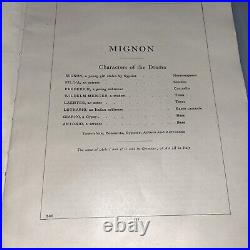 Antique 1901 G Schirmer's Collection Of Operas Thomas Mignon Music Book
