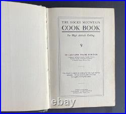 Antique 1918 ROCKY MOUNTAIN COOK BOOK- For High Altitude Cooking Rare Vintage