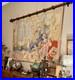 Antique 19th Century Large English Tapestry from Early 1800's Pastoral Scene OLD