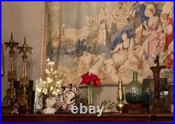 Antique 19th Century Large English Tapestry from Early 1800's Pastoral Scene OLD