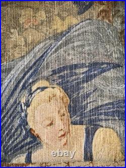 Antique 19th Century Large English Tapestry from Early 1800's Pastoral Scene OLD