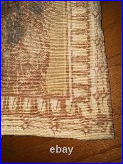 Antique 19th Century Large English Tapestry from Early 1800's Pastoral Scene OLD