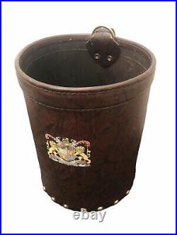 Antique Aimez Verite English Leather Fire Bucket Collectable Vintage