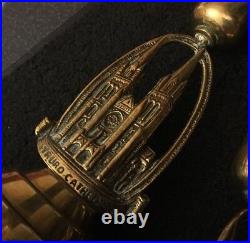 Antique Art Deco Vintage Pair English Truro Cathedral Brass Candlesticks 7