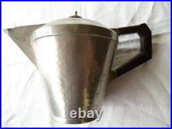Antique Art Deco vintage English Pewter teapot bakelite handle tea coffee pot