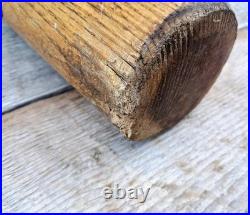 Antique Ash Hardwood English Croquet Mallet Round Head Wooden Vintage