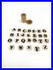 Antique Bone Alphabet Counters Set 26 Letters Box Early 1800s