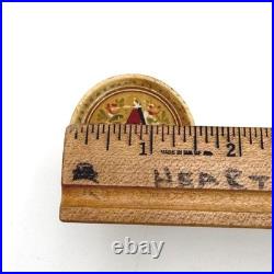 Antique Bone Alphabet Counters Set 26 Letters Box Early 1800s