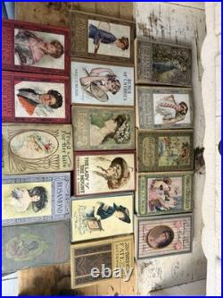 Antique Book Lot Hardcover Set L. T. Meade- Beautiful Books Vintage Staging