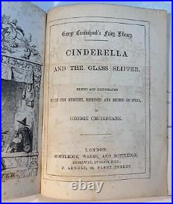 Antique Cinderella and The Little Glass Slipper George Cruikshank 1868 Softcover