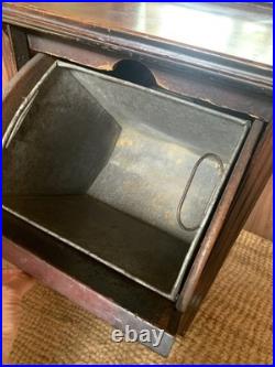 Antique Coal Purdonium, Fire Side Log Bin, English, Edwardian