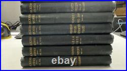 Antique Dickens Works Vintage Blue Cloth Book Set Decorative Classic Literature