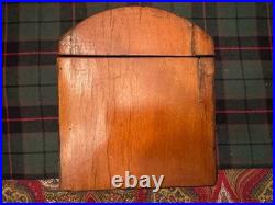 Antique ENGLISH GEORGE III WOOD SHELL INLAID TEA CADDY c. 1830 Antique ENGLISH GEORGE III WOOD SHELL INLAID TEA CADDY c. 1830