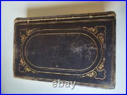 Antique Edinburgh Leather Bound Bible With Brass Clip Vintage Bible