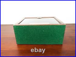 Antique Edwardian English Wooden Post Box Country Estate Glass Postal Box 1910s