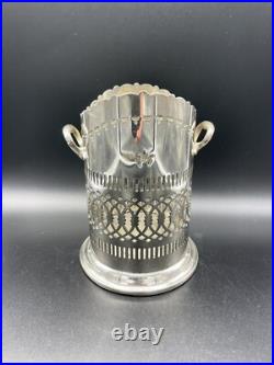 Antique Edwardian Mappin & Webb Wine Bottle Coaster Vintage English Silver Plate