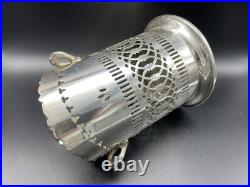 Antique Edwardian Mappin & Webb Wine Bottle Coaster Vintage English Silver Plate