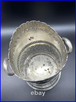 Antique Edwardian Mappin & Webb Wine Bottle Coaster Vintage English Silver Plate