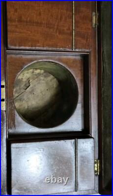 Antique English 19th C Wooden Tea Caddy Box Gregorian England Staffordshire