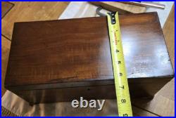 Antique English 19th C Wooden Tea Caddy Box Gregorian England Staffordshire