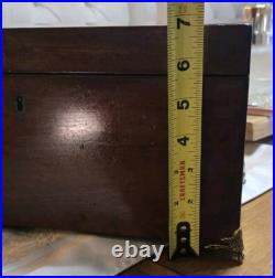 Antique English 19th C Wooden Tea Caddy Box Gregorian England Staffordshire