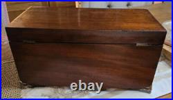 Antique English 19th C Wooden Tea Caddy Box Gregorian England Staffordshire