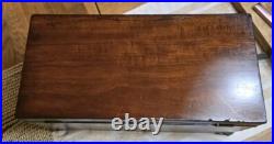 Antique English 19th C Wooden Tea Caddy Box Gregorian England Staffordshire