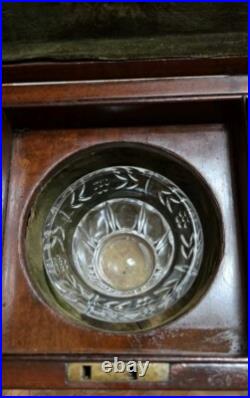 Antique English 19th C Wooden Tea Caddy Box Gregorian England Staffordshire