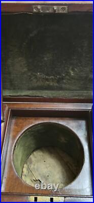 Antique English 19th C Wooden Tea Caddy Box Gregorian England Staffordshire