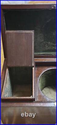 Antique English 19th C Wooden Tea Caddy Box Gregorian England Staffordshire