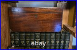 Antique English 19th C Wooden Tea Caddy Box Gregorian England Staffordshire