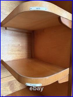 Antique English Art Deco Armoire 1930's Vintage Wardrobe Storage