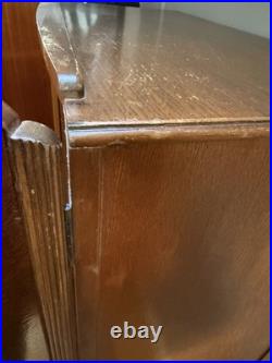 Antique English Art Deco Armoire 1930's Vintage Wardrobe Storage