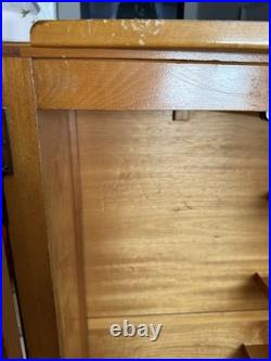 Antique English Art Deco Armoire 1930's Vintage Wardrobe Storage