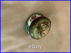 Antique English Bilston Battersea Enamel Snuff Trinket Box Lovely Scene READ 18C Antique English Bilston Battersea Enamel Snuff Trinket Box Lovely Scene READ 18C
