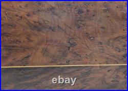 Antique English Burlwood Sarcophagus Tea Caddy Inside Lids Regency