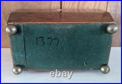 Antique English Burlwood Sarcophagus Tea Caddy Inside Lids Regency