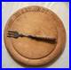 Antique English Carved Want Not Bread Board & 12 Engraved Bread Fork