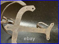 Antique English Cast Iron Brass Tack Rack Holder Equestrian Mount Vintage 1850