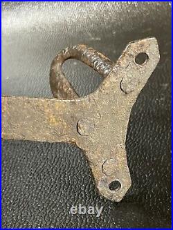 Antique English Cast Iron Brass Tack Rack Holder Equestrian Mount Vintage 1850