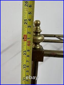 Antique English Cast Iron & Brass Vintage Umbrella Walking Stick Stand